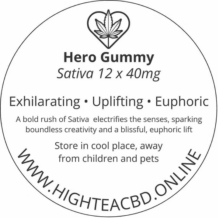 Hero 40mg Sativa Gummies (12-Pack)