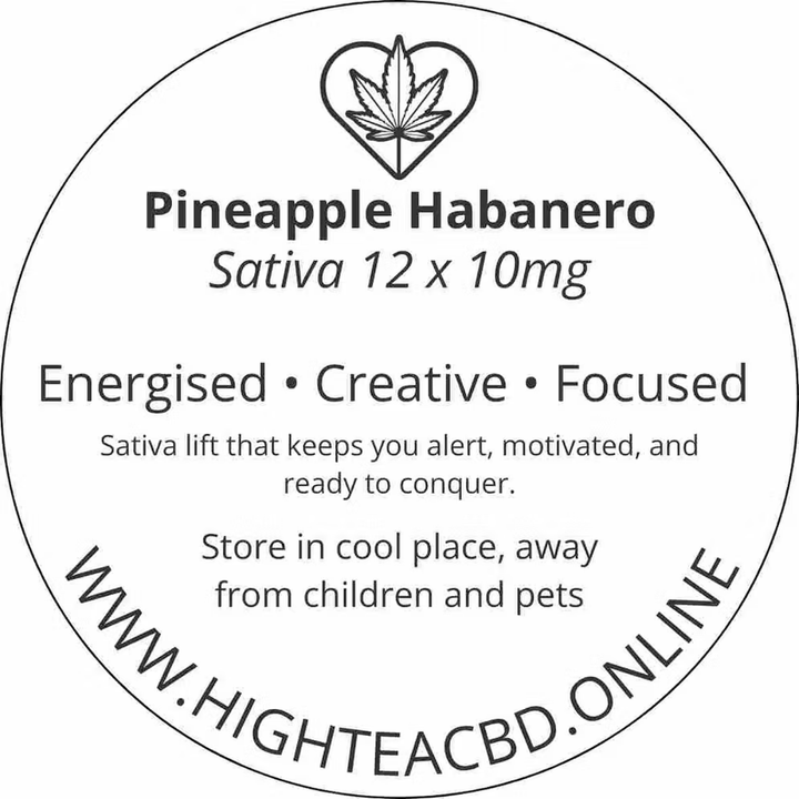 Pineapple Habanero 10mg Sativa Gummies (12-Pack)